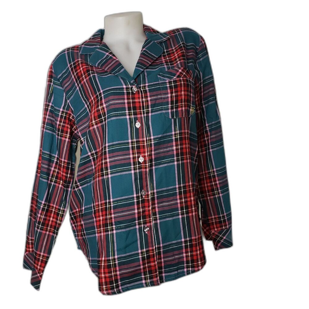 Victoria's Secret Red Plaid Pajama Top Size Small NEW